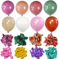 【HOT】✈ Balões matte para decorações de aniversário retro marrom rosa preto branco mistura colorido arco-íris casamento chuveiro bebê 12 polegadas