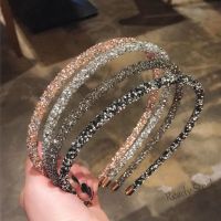 【Ready Stock】 ☊✖ C18 Women Fashion Shine Crystal Hair Hoop Korea Simple Narrow Hairband Sweet Headband Wear Clip Jewelry