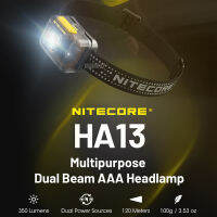 ขาย Nitecore HA13 LED ไฟหน้าแหล่งจ่ายไฟคู่350LMs ตั้งแคมป์ทำงานไฟกลางคืนเส้นทางวิ่งตกปลาไฟหน้า3x แบตเตอรี่ AAA