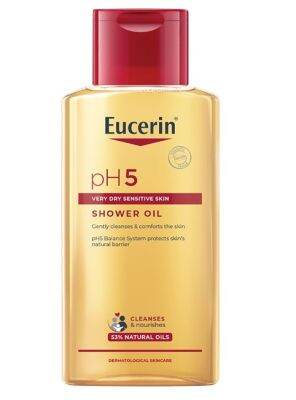 Eucerin pH5 shower oil 200ml (1ขวด) ยูเซอรีน พีเอช 5 ชาวเวอร์ ออยล์ ผิวแห้งมาก ครีมอาบน้ำ ผิวแห้งเสีย [280806]