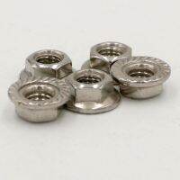 20PCS M5*0.8 304 Stainless Hex Head Serrated Spinlock Flange Nuts Nails  Screws Fasteners