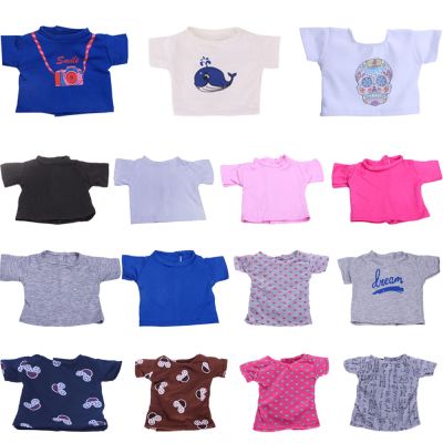 Doll T-shirts Clothes Suitable For 18 Inch Doll New Born Baby Reboyn Doll Generation Clothes For Girls Birthday Toy Gifts