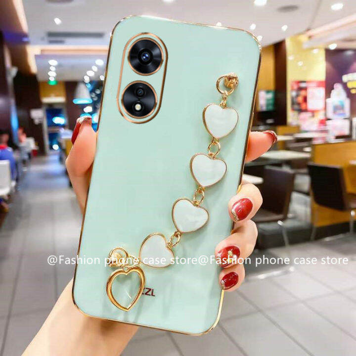 เคส-phone-case-oppo-a58-4g-เคสลูกอมสีสันสดใสสง่างาม-oppoa58-4g-ซิลิโคนนิ่มพร้อม2023สร้อยข้อมือรูปหัวใจ