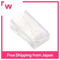 ELECOM RJ45 connector Cat6, single wire, twisted wire, anti-breakage connector, 10 pcs/set LD-6RJ45T10/T