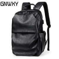 New Natural Soft Leather Men Backpack Large Capacity Fashion Campus Book Bag Leather Laptop Backpack Waterproof Travel Bags