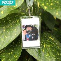 Transparent Card Cover Acrylic Couple Photo Badge Mini Truck Gu Ka Student Meal Card Ins Key Pendants Hard Case Protective Cover Polaroid Three-Inch Photo Frame Spring Bus Pass Horizontal Strap Lanyard