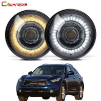 2 Pieces Car Fog Light Assembly LED Angel Eye Daytime Running Light DRL 30W H11 12V For Infiniti QX QX50 QX56 QX70 2006-2014