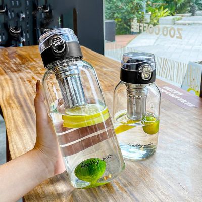 1 Liter Glass Water Water Bottle Outdoor Travel Portable Drinking Drinkware Coffee 1000ML Waterbottle Glass Heat Resisting