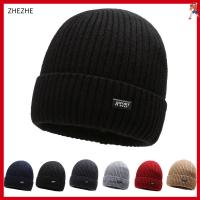 ZHEZHE แฟชั่น ผ้าฟลีซซับใน หมวกถัก หมวก Skullies หมวกถัก หมวกอุ่นผู้หญิง หมวกกันหนาวผู้ชาย