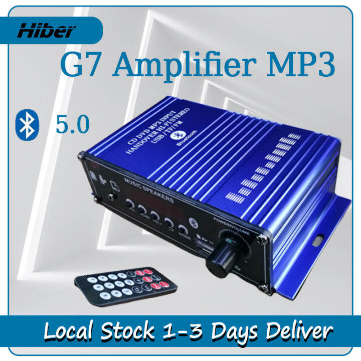 G7 12V 2CH HiFi Stereo Audio bluetooth Amplifier CD DVD MP3 input