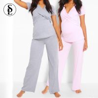 Nursing Breasting Clothes Viscose From Bamboo Loungewear Wholesale Maternity Pajamas