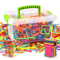 500Pcs DIY Creative Inligence Sticks บล็อก Magic Wand แม่เหล็ก Designer ชุดก่อสร้างพลาสติกและบล็อกอาคาร