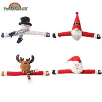 Twister.CK Christmas Curtain Buckle Cute Cartoon Santa Snowman Elk Shape Curtain Tieback For Home Bedroom Office Decoration