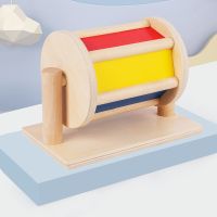 Cross-border toys new Montessori wooden textile drum p.63 early education fun toys kindergarten teaching aids Montessori toy