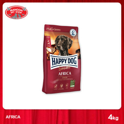 [MANOON] HAPPY DOG Africa (Grain Free)  สำหรับสุนัขโต สูตรปราศจากธัญพืช เนื้อนกกระจอกเทศและมันฝรั่ง ขนาด 4 กิโลกรัม