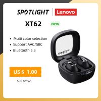 Original Lenovo XT62 Earphone Bluetooth 5.3 Wireless Earbuds Low Latency Headphones HiFi Sport Headset With Mic HD Call 2022 NEW Over The Ear Headphon