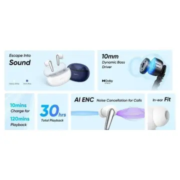 realme Buds Air 3 NEO TWS Earphone Bluetooth 5.2 AI ENC Noise Cancelling  Wireless Earphone 30