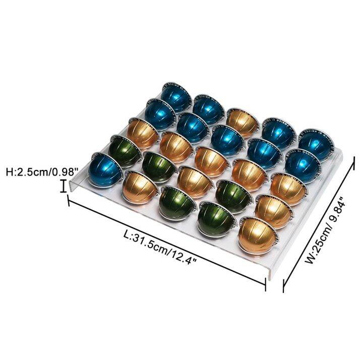 Coffee Capsule Storage Tray Drawer Insert Organizer Holds 25 Pods