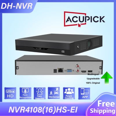 Dahua 4K 1HDD Wizsense NVR 8CH NVR4108HS-EI 16CH NVR4116HS-EI กล้องรักษาความปลอดภัยสำหรับบ้าน P2P J44เครื่องบันทึกวีดีโอการเฝ้าระวังระยะไกล