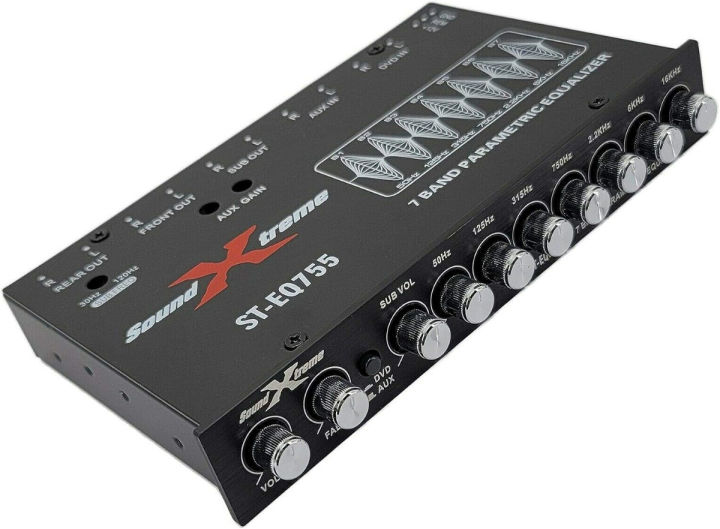 xtremevision-soundxtreme-st-eq755-1-2-din-7-band-car-audio-parametric-equalizer-eq-with-front-rear-sub-output-8-volt-rms-three-stereo-rca-output-built-in-input-aux-dvd-select-switch