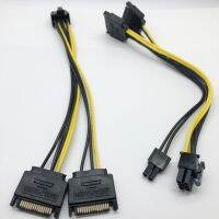 10P Sata 2x15pin M To การ์ดจอ Pcie 8 62 Pin F การ์ดแสดงผลสายเคเบิล8pin ไปยัง Sata Y รางช่องยูเอสบี18awg