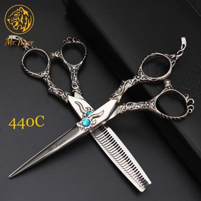 6.0 Professional hair cutting scissors hairdresser kits japanese hairdressing scissors hot hair shears for barber scissors japan