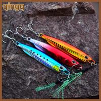 QINGQ เหยื่อตกปลาโลหะตะขอตกปลาเหยื่อหมุนได้หลากสีเรืองแสง20G 30G 50G การหล่อตะกั่วตกปลาจิ๊กเหยื่อ