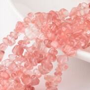 1Strand Cherry Quartz Glass Bead Strands Nuggets 4 6x8 12x2 4mm Hole 1mm