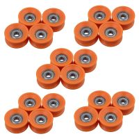 20Pcs 6X30X13mm Plastic Coated Sealed Bearings Steel 606ZZ Deep U Groove Guide Pulley Rail Ball Rolling Bearing Wheel