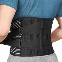 Breathable Air Mesh Back Brace for Men Women Lower Back Pain Relief With 6 Stays Back Support Belt Anti-skid Lumbar Support