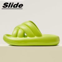 Home Soft Sole Pillow Slides for Women Summer 2023 Fashion Thick Platform Cloud Slippers Woman Flat Non Slip Flip Flops Sandals