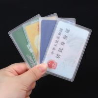 hot！【DT】◄✎  1/5/10pcs Transparent Card Holder Bus Business Bank Credit ID Cover Identification