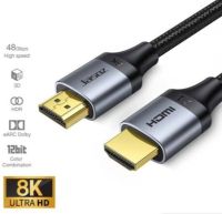 Cable HDMI 8K M/M (3M) V.2.1 GLINK GL402 สายสัญญาณ เวอร์ชั่น 2.1 ยาว 3เมตร สายกลม ขั้วต่อชุปทอง 24K รองรับ 8K