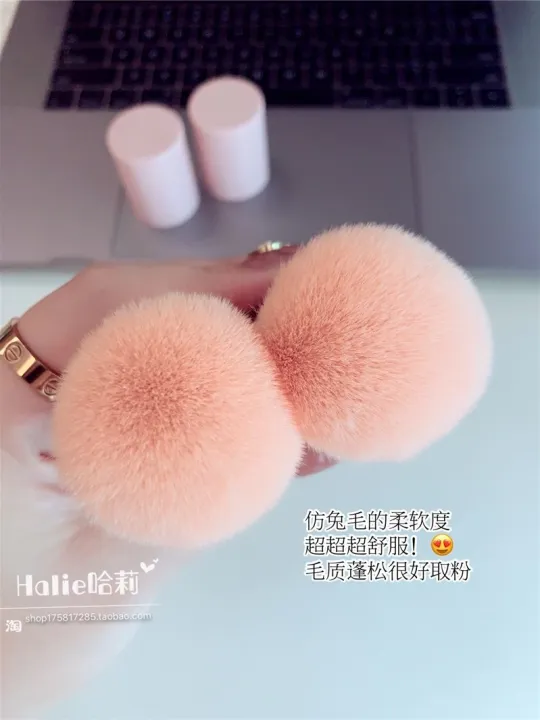 high-end-original-super-easy-to-use-large-retractable-makeup-brush-with-cover-soft-bristles-fluffy-blush-brush-loose-powder-brush-stippling-brush-short-handle-portable