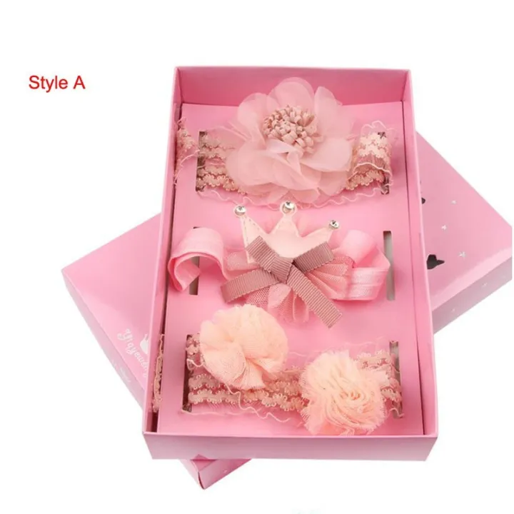 Cute Kids Headband Hair bands Bow knot Ribbon Headdress 3 pcs Lazada PH