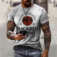 Bat Pattern 3D T-shirt Mens Short Sleeve Street Hip Hop Mens T-shirt Plus Size Loose Relaxed Sports Top