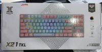 ขายดี! KEYBOARD NUBWO X-LUTION X21 TKL WHITE RGB LED Blue Switches