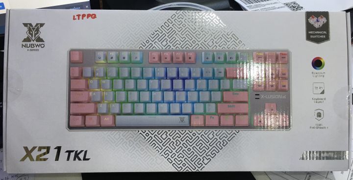 ขายดี-keyboard-nubwo-x-lution-x21-tkl-white-rgb-led-blue-switches