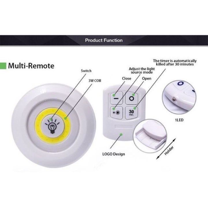 led-light-with-remote-control-ไฟ-led-ไร้สาย-รีโมท-ไฟ1ดวงรีโมท-ตั้งเวลาปิดได้