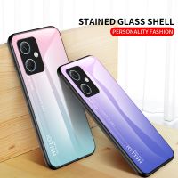 เคสสำหรับ Xiaomi Poco X5 5G Gradient กระจกเทมเปอร์ TPU Edge ที่ครอบสำหรับ Xiaomi Xiaomi Poco X5 5G ปลอกกันกระแทกฝาแข็งนิ่ม