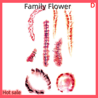 Family Flower Flash Sale ฮาโลวีนแผลเลือด taty บาดเจ็บกันน้ำชั่วคราว Body Art TATTOO Sticker