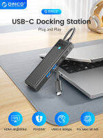 ORICO USB C HUB Type-C Docking Station To HDMI-Com USB 3.0 Adapter 4K30Hz PD100W การ์ดอ่าน Splitter สำหรับ Pro Xiaomi