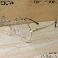 แว่นตา Fashion รุ่น KNIGHTS 9151 สีทอง กรอบแว่นตา สำหรับตัดเลนส์ แว่นตา ชาย หญิง ทรงสปอร์ต วัสดุ สแตนเลส Stainless Steel ขาสปริง รับตัดเลนส์