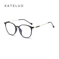 top●KATELUO Round Optical Anti-Blue Light Glasses Frame Prescription Women Fashion Computer Eyewear 8841