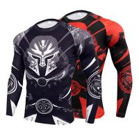 Running Men T-Shirt Mma Gym Fitness Sport T Shirt Quick Dry Long Sleeves Bodybuilding Man Tee Tops Sportswear Rashguard Male