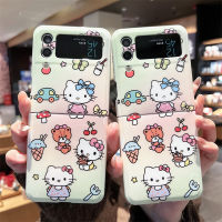 เคส Samsung Galaxy Z Flip 4 Z Flip 3 Samsung Flip 3 5G เคสฝาหลังหนังแท้ PC แข็งบางกันกระแทกเคสครอบโทรศัพท์ป้องกันเข้ากันได้กับพลิก Samsung Z 4