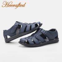 Men Sandals 2023 Summer New Arrival Premium Leather Lightweight Breathable Comfortable Beach Designer Sandals