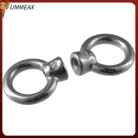 UMMEAX 4pcs 1/4ค่ะ น๊อตสำหรับยกตา รูปทรงวงแหวน 304สแตนเลสสตีล สลักเกลียวตา อเนกประสงค์อเนกประสงค์ ทนทานสำหรับงานหนัก แหวนน๊อต เกรดทางทะเล