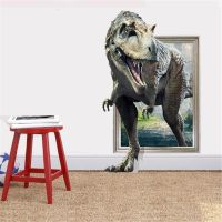 Hot 3D dinosaur wall sticker  home decoration jurassic period animal movie poster wall stickers for kids rooms Movie poster Wall Stickers  Decals