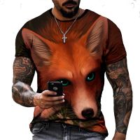 2023 Summer Fashion Casual T Shirt Newest 3d Printed Animal Cute Fox Breathable Soft And Comfortable Short Sleeve Clothes Top Tees